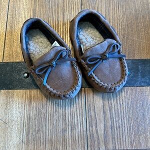 Carter's Brown Leather Moccasins with Classic Stitching